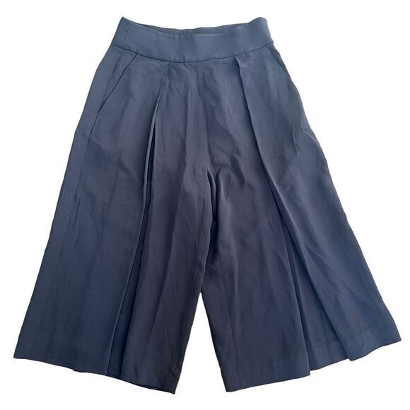 Polo RALPH LAUREN Navy Blue Skort Culottes Wide Leg Pants 2 High Rise - Picture 1 of 15